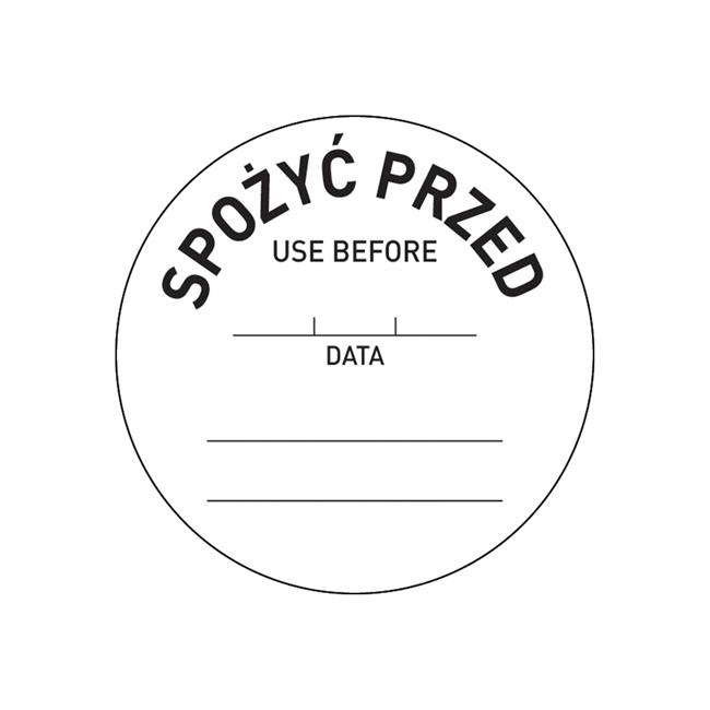 Etykiety Food Safety - "Spożyć przed" Wariant podstawowy