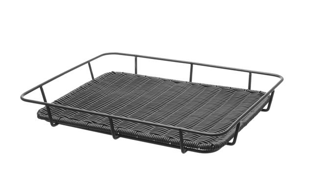 Kosz do pieczywa ze stalową ramą, czarny Wariant podstawowy