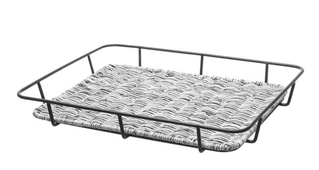 Kosz do pieczywa ze stalową ramą, szary Wariant podstawowy