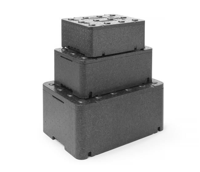 Pojemnik termoizolacyjny z piocelanu, o wym. 600x400x296 mm, 47,67L Wariant podstawowy