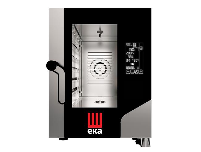 Piec konwekcyjno-parowy Millennial Black Mask Gastro Compact 6×GN 1/1 – elektryczny, Tecnoeka, 400V/7800W, 500x930x(H)700mm Wariant podstawowy