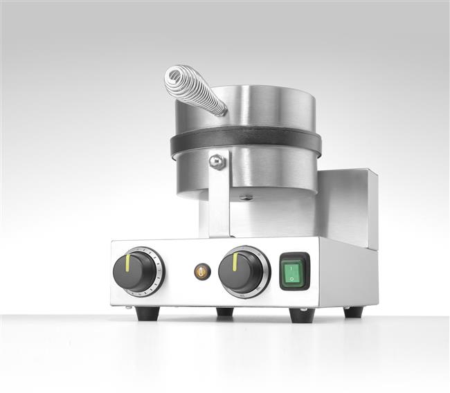 Gofrownica okrągła na gofry belgijskie, HENDI, 230V/1000W, 250x491x(H)285mm Wariant podstawowy