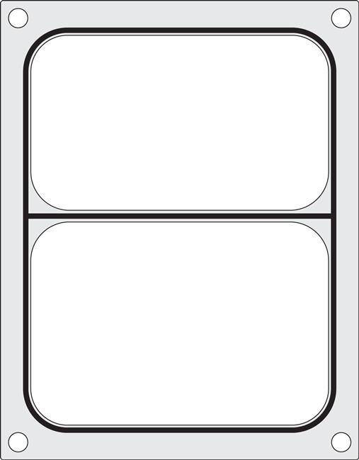 Matryca do zgrzewarki Hendi  na tackę dwudzielną 227x178 mm Wariant podstawowy