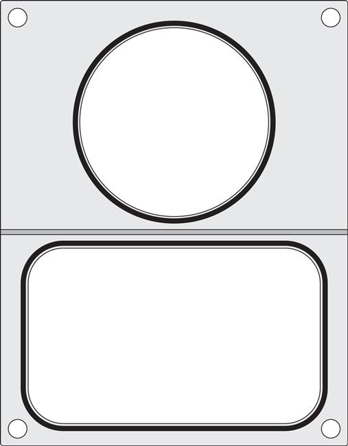 Matryca do zgrzewarki Hendi  na tackę bez podziału 178x113 + pojemnik fi 115 Wariant podstawowy