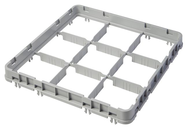 Nadstawka do koszy CAMBRO HALF DROP 500×500 mm szara, model E2 49 przegródek