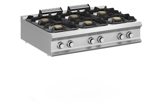 Kuchnia gazowa z nowymi palnikami FLEX BURNERS o mocy 7 kW i 11 kW, stołowa - kod FB912TXXL Wariant podstawowy