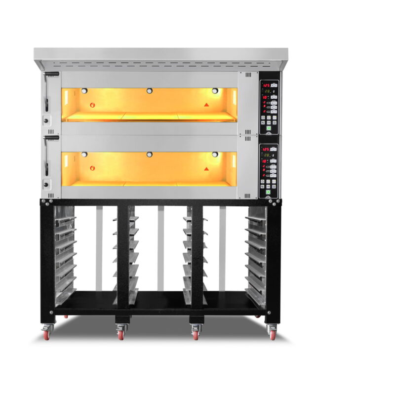 Piec piekarniczy modułowy 2-komorowy | elektryczny | 24,4 kW | 400V | 1660x1400x1930 | MD/1400/1