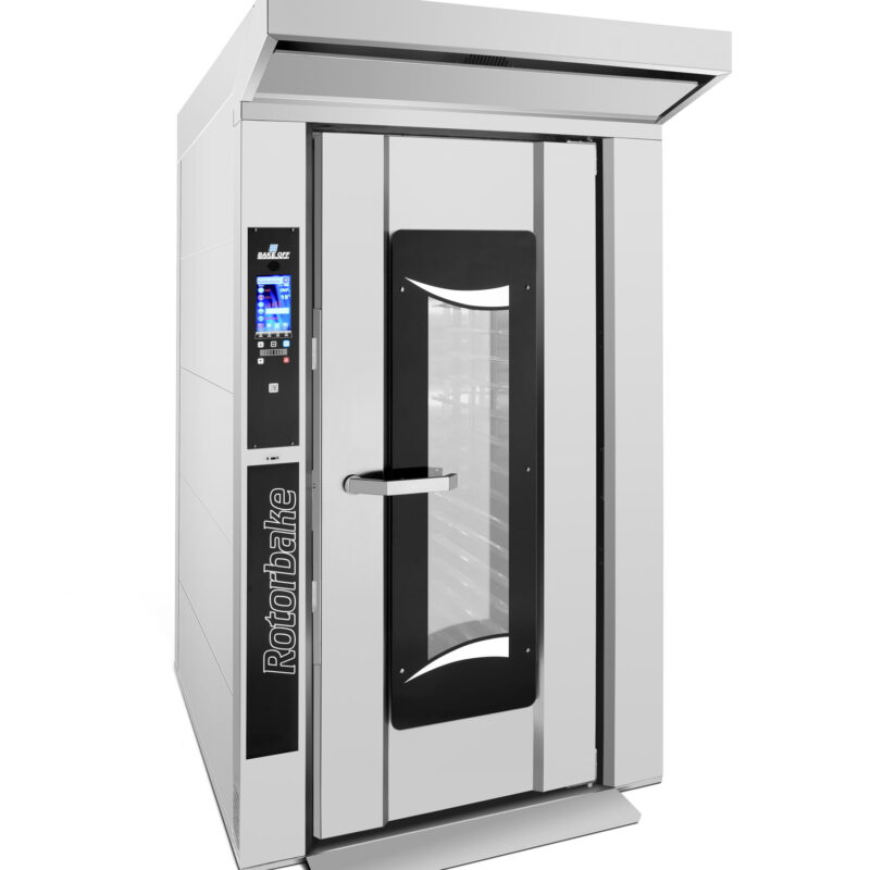 Gazowy piec obrotowy piekarniczy | rotacyjny | 18 blach 600x800 mm | 64 kW | 1300x1680x2500 | Rotorbake T8 18T Vision