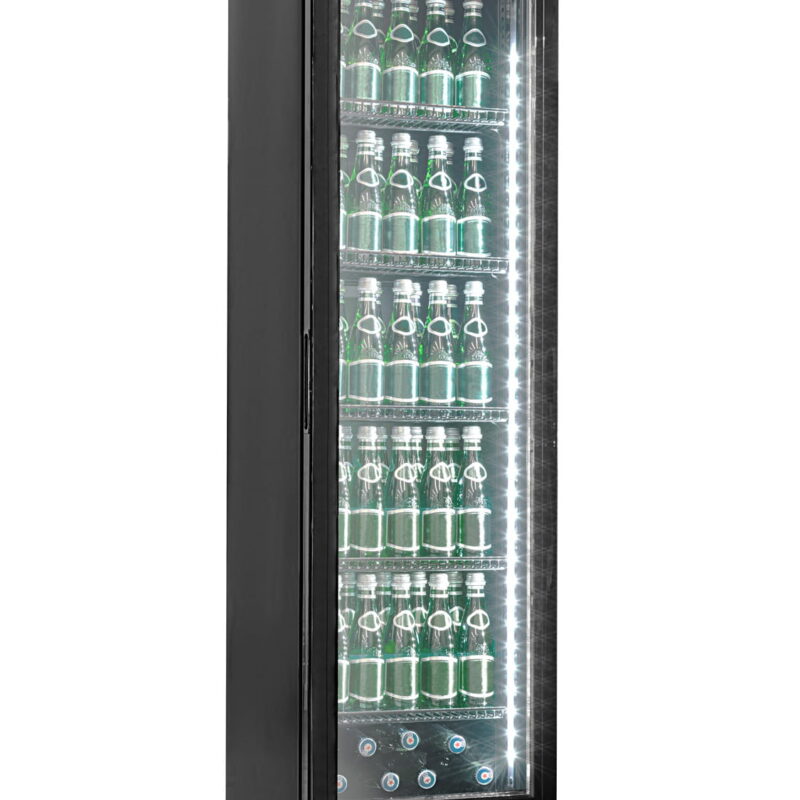 Szafa chłodnicza przeszklona RQ216-BLACK | 160 l | 390x475x1880 mm |