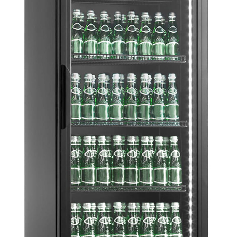 Szafa chłodnicza przeszklona RQ419-BLACK| 388l | czarna (SD420BE)