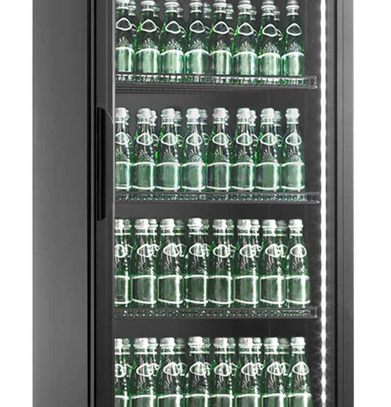 Szafa chłodnicza przeszklona RQ429-BLACK | 394l | czarna (SD429)