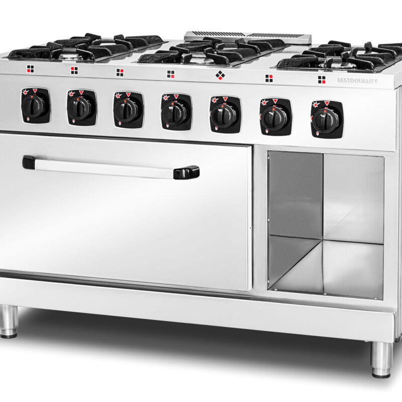 Kuchnia gazowa z piekarnikiem gazowym | 6-palnikowa | 42 kW | 1200x700x850 mm