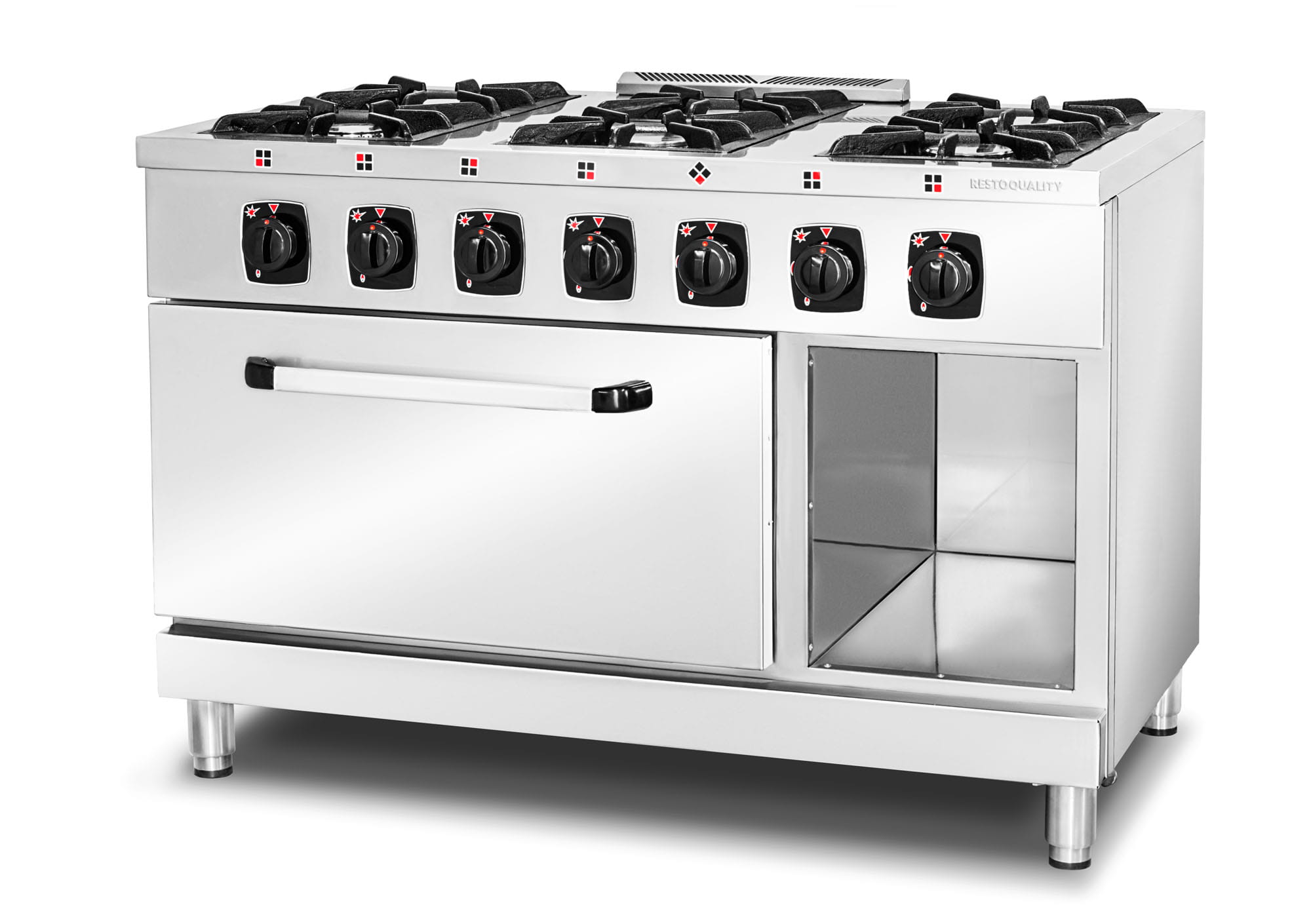 Kuchnia gazowa z piekarnikiem gazowym | 6-palnikowa | 42 kW | 1200x700x850 mm