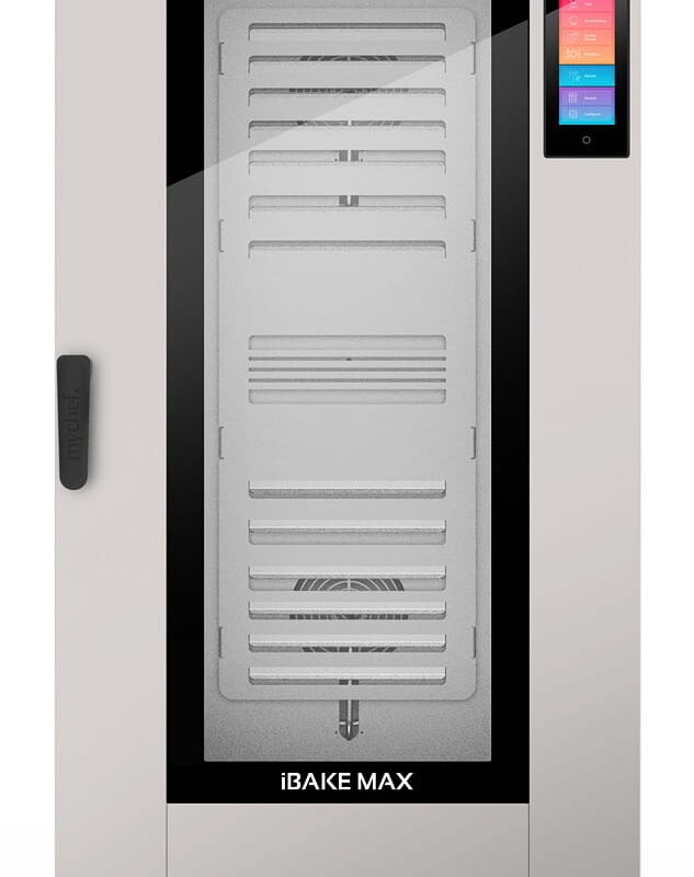 Piec konwekcyjno-parowy elektryczny | z wózkiem | piekarniczo-cukierniczy | automatyczny system myjący | 16x600x400 | 34,7 kW | 400 V | Mychef iBake MAX 16E
