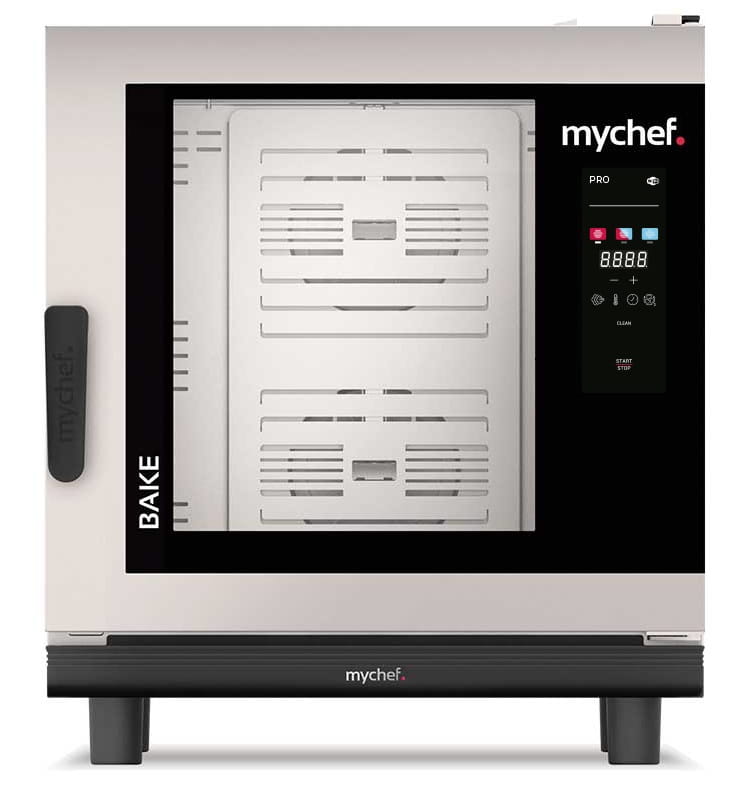 Piec konwekcyjno-parowy elektryczny | piekarniczo-cukierniczy | automatyczny system myjący | 6x600x400 | 12,6 kW | 400 V | Mychef BAKE PRO 6E