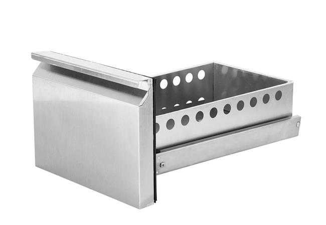 Szuflada z prowadnicami do stołów chłodniczych i mroźniczych z agregatem bocznym – zestaw 2 szt., Arktic, Profi Line, 300x545x(H)145mm Wariant podstawowy