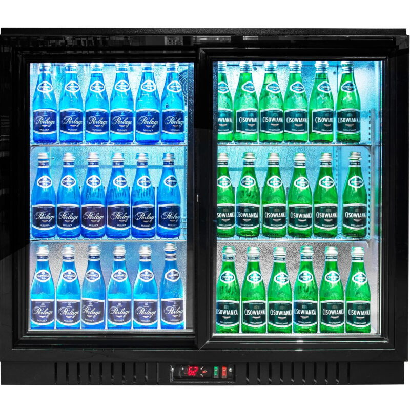 Barowa szafa chłodnicza | chłodziarka podblatowa RQ-208SC | 205l | drzwi przesuwne