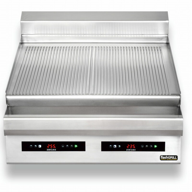 Płyta grillowa elektryczna | energooszczędna | nastawna | podwójna | ryflowana | Zernike | GE8070T2C