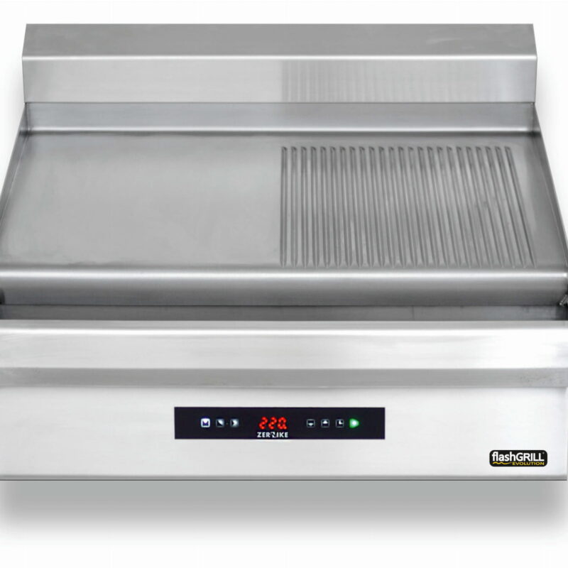 Płyta grillowa elektryczna | energooszczędna | nastawna | podwójna | gładko-ryflowana | Zernike | GE8090D1C