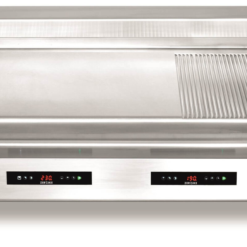 Płyta grillowa elektryczna | energooszczędna | nastawna | podwójna | gładko-ryflowana | Zernike | GE1270D2C