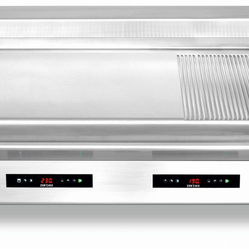 Płyta grillowa elektryczna | energooszczędna | nastawna | podwójna | gładko-ryflowana | Zernike | GE1290D2C