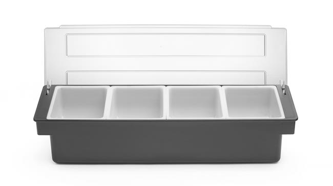 Pojemnik barmański na dodatki do drinków - 4 wkłady Wariant podstawowy