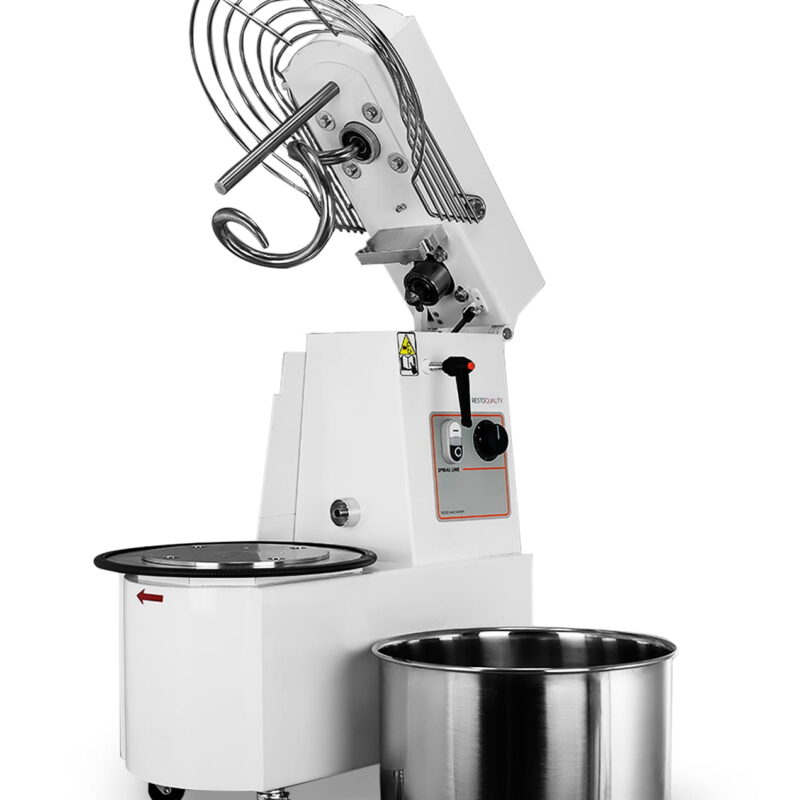 Miesiarka spiralna do ciasta z podnoszonym hakiem i wyjmowaną dzieżą RQT 50 litrów 400V