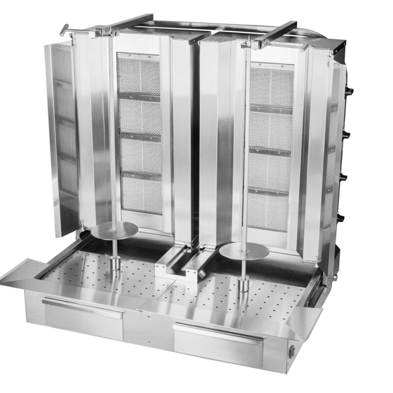Gyros | opiekacz gazowy do kebaba podwójny | 4+4 palniki | wsad 120kg KLG224-T