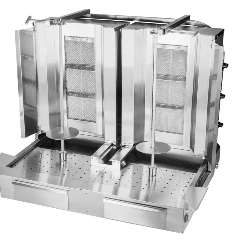 Gyros | opiekacz gazowy do kebaba podwójny | 3+3 palniki | wsad 80kg KLG153-T
