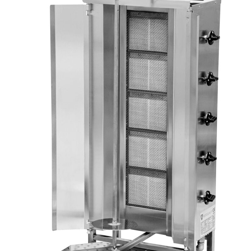 Gyros | opiekacz gazowy do kebaba | 5 palników | wsad 80kg KLG222