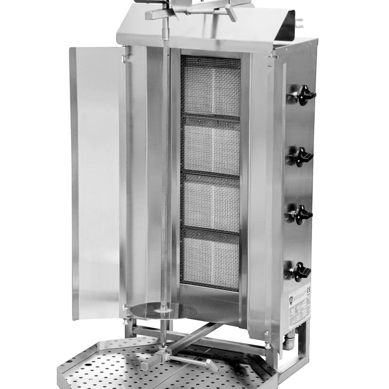Gyros | opiekacz gazowy do kebaba | 4 palniki | wsad 60kg KLG221