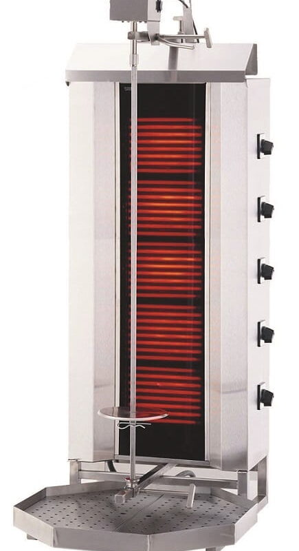 Gyros | opiekacz elektryczny do kebaba | 5 palników | wsad 80kg KLG232