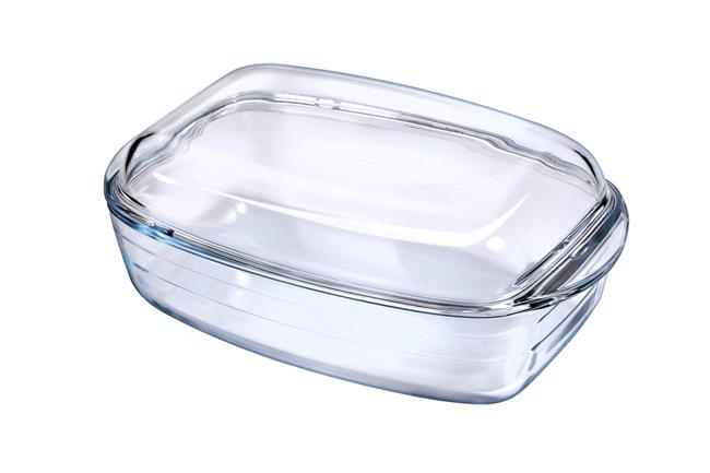 Naczynie żaroodporne z pokrywą OVENCHEF, transparentny, 370x215x(H)140mm Wariant podstawowy