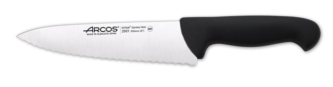 Nóż szefa kuchni, ząbkowany, seria 2900, Arcos, czarny, (L)333mm Wariant podstawowy