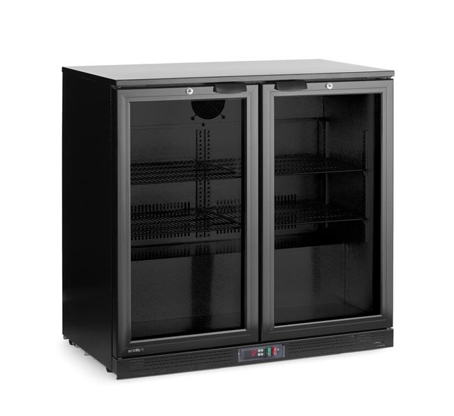 Lodówka barowa 2-drzwiowa, Arktic, 158L, czarny, 220-240V/160W, 900x530x(H)870mm Wariant podstawowy