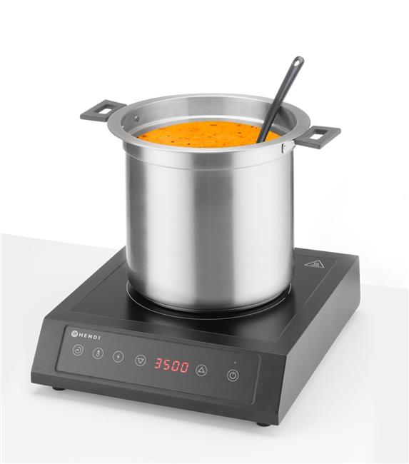 Kociołek do zupy Waterless, 10l, HENDI, 10L, czarny, 220-240V/450W, ?330x(H)398mm Wariant podstawowy